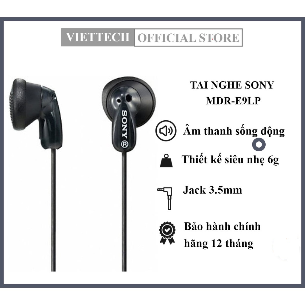 Tai Nghe Nhét Tai Sony MDR-E9LP - Chính Hãng - Bảo Hành 12 tháng