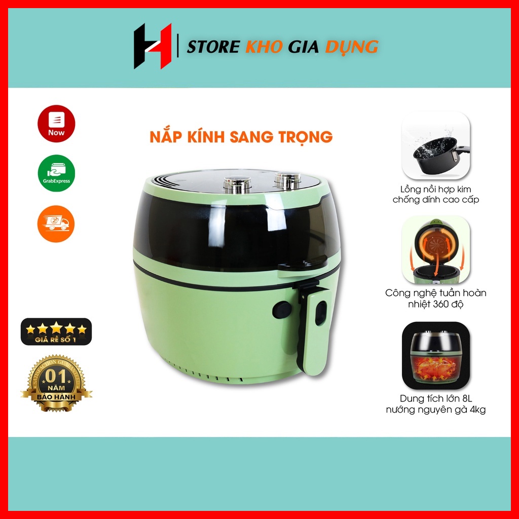 Nồi Chiên Không Dầu Nine Shield KB6001M - Nồi Chiên Không Dầu 8L [Bảo Hành 12 Tháng]