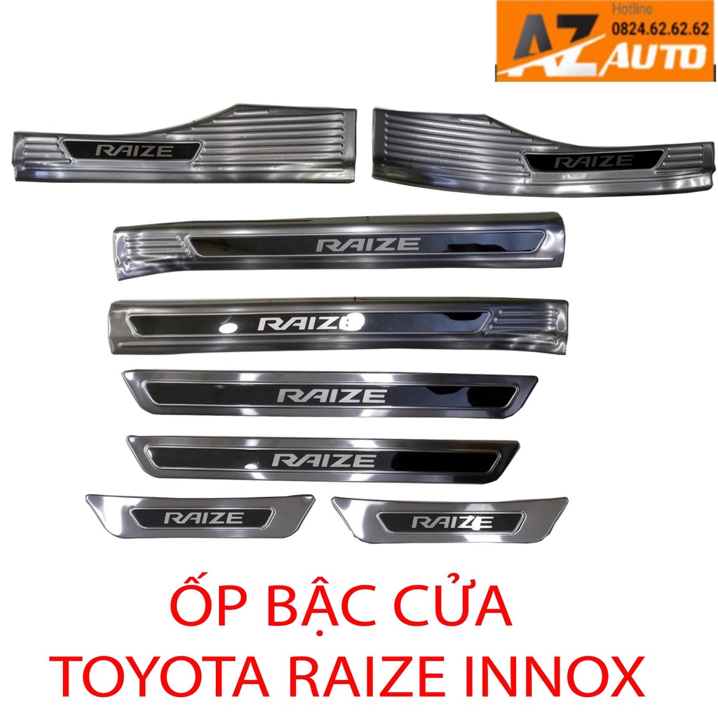 Ốp Bậc Cửa, Nẹp Bước Chân Toyota Raize 2021 - 2022, INNOX CAO CẤP