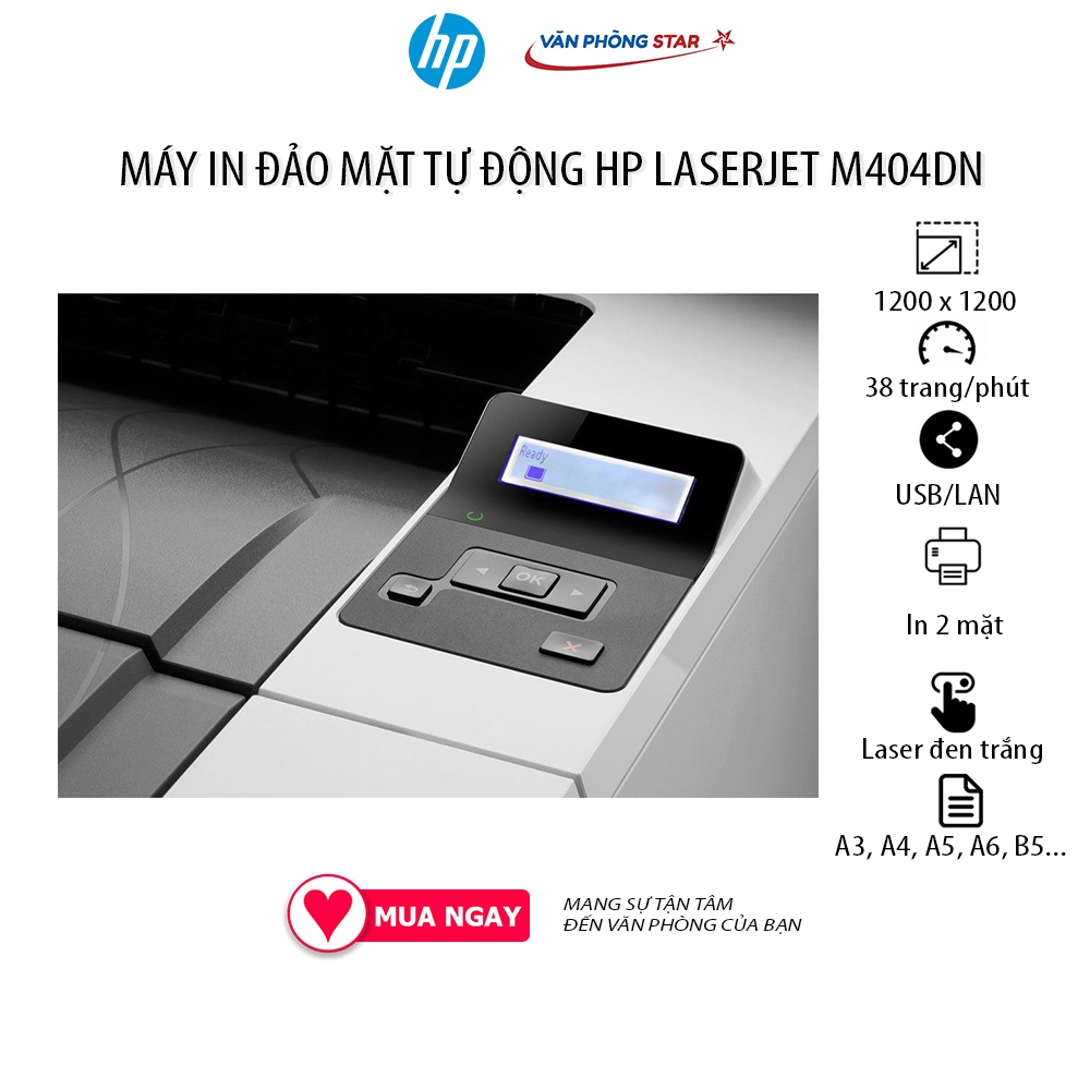 Máy in HP LaserJet Pro M404DN M404DW chính hãng HP. Bảo hành chính hãng 36 tháng