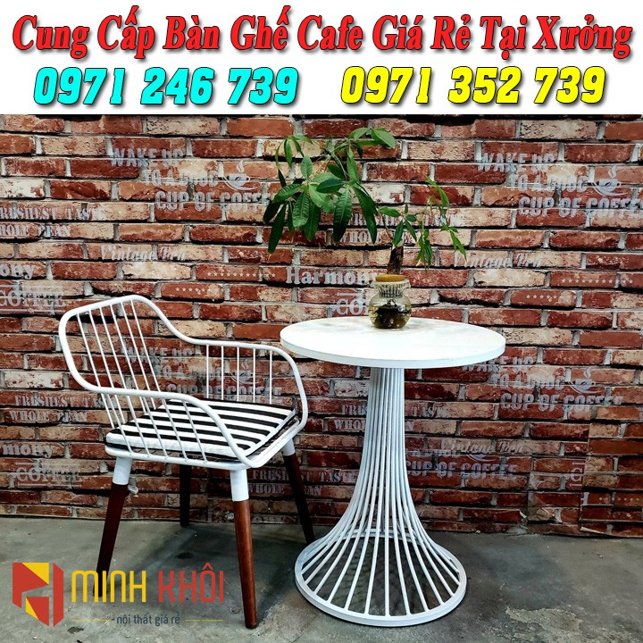 Ghế sắt chân gỗ cafe cao cấp giá rẻ tại xưởng