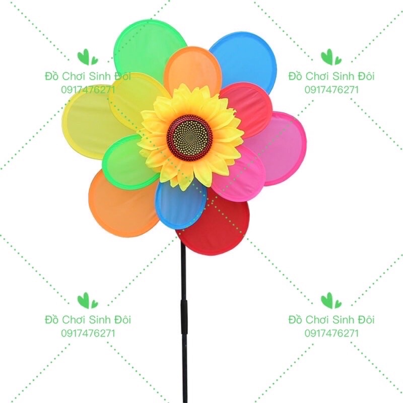 Chong chóng 2 tầng 40 cm - hoa hướng dương - 1 cái