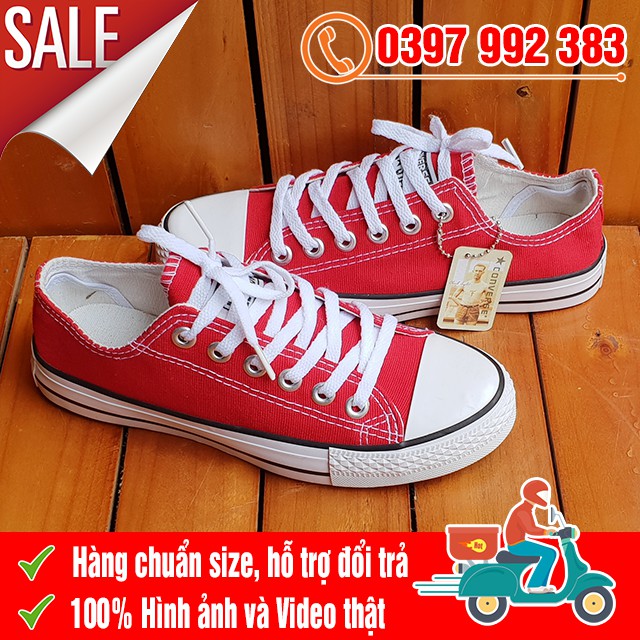 [MIỄN PHÍ SHIP] Giày Thể Thao CV Classic Đỏ Tươi Nam Nữ | BigBuy360 - bigbuy360.vn