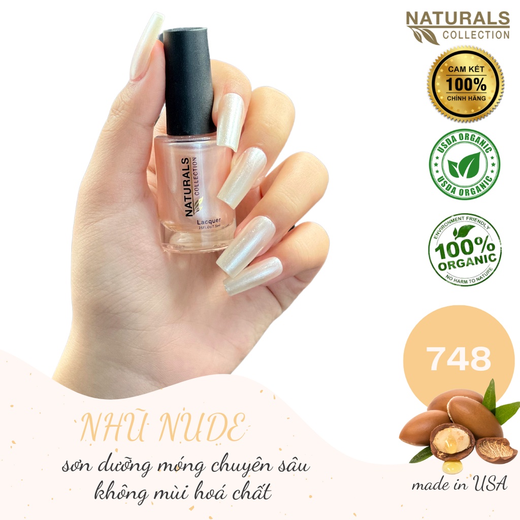 Sơn móng tay Organic màu Nhũ Nude - 748