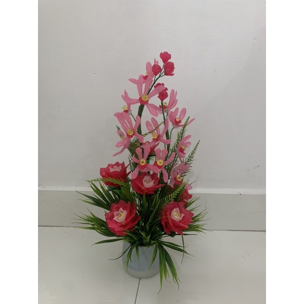 Chậu hoa pha lê cao 30-35cm ngang 20-25cm