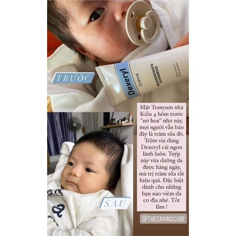 Kem dưỡng da nẻ, chàm và giữ ẩm Dexeryl cho cả trẻ em và người lớn chính hãng Pháp 50g - The Caring Cube