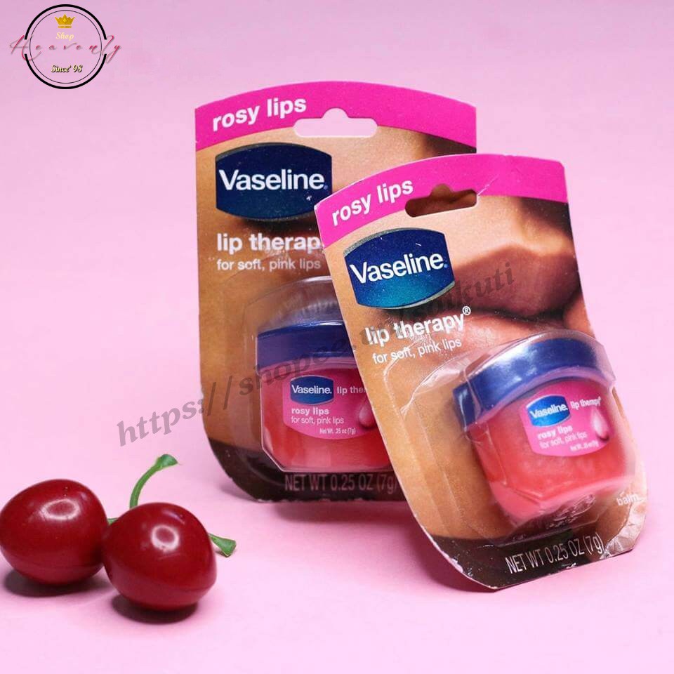 Sáp dưỡng nẻ môi, lót nền Vaseline Lip Therapy hộp 7g, sáp dưỡng môi Vaseline loại nhỏ Saikuti( MP0004)