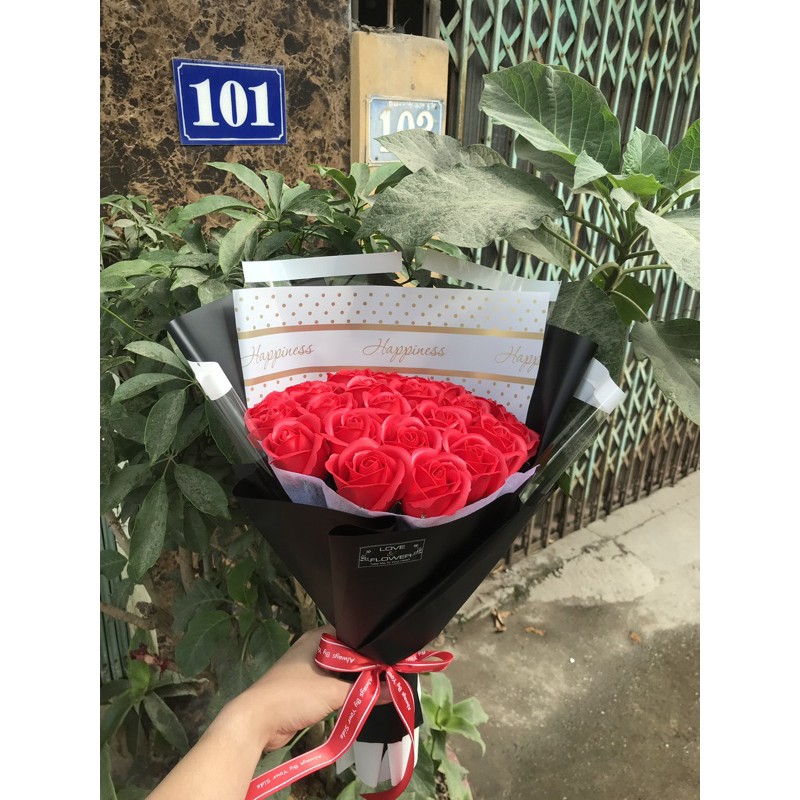 Hoa sáp bó 25 bông siêu chanh sả ❤️😍😍