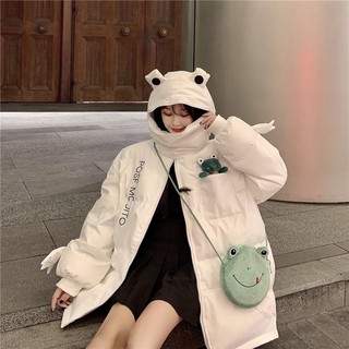 [ORDER] Áo Phao Ulzzang Chú Ếch Mũ Kín (TẶNG KÈM GẤU BÔNG)