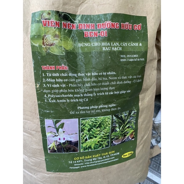 Viên nén dinh dưỡng Hùng Nguyễn Ben 01. Bịch 1kg