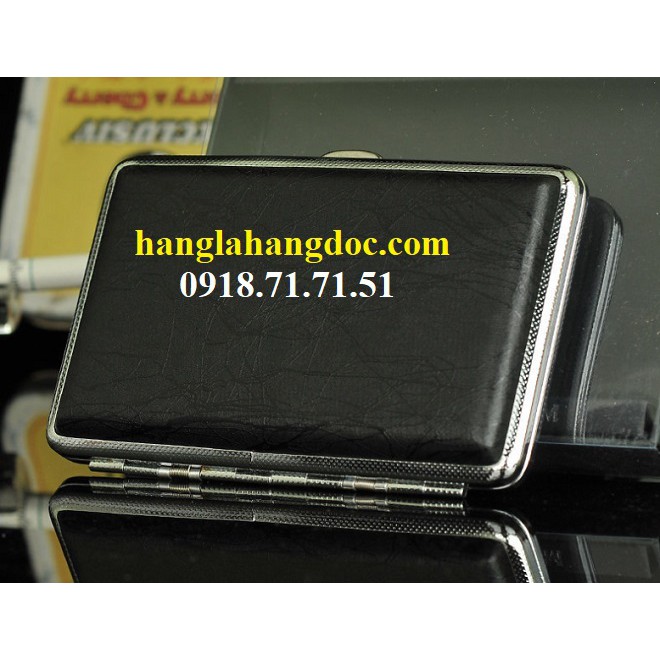Hộp đựng thuốc lá esse (điếu nhỏ dài) bọc da, chứa 20 điếu tiện lợi & sang trọng DGE 308