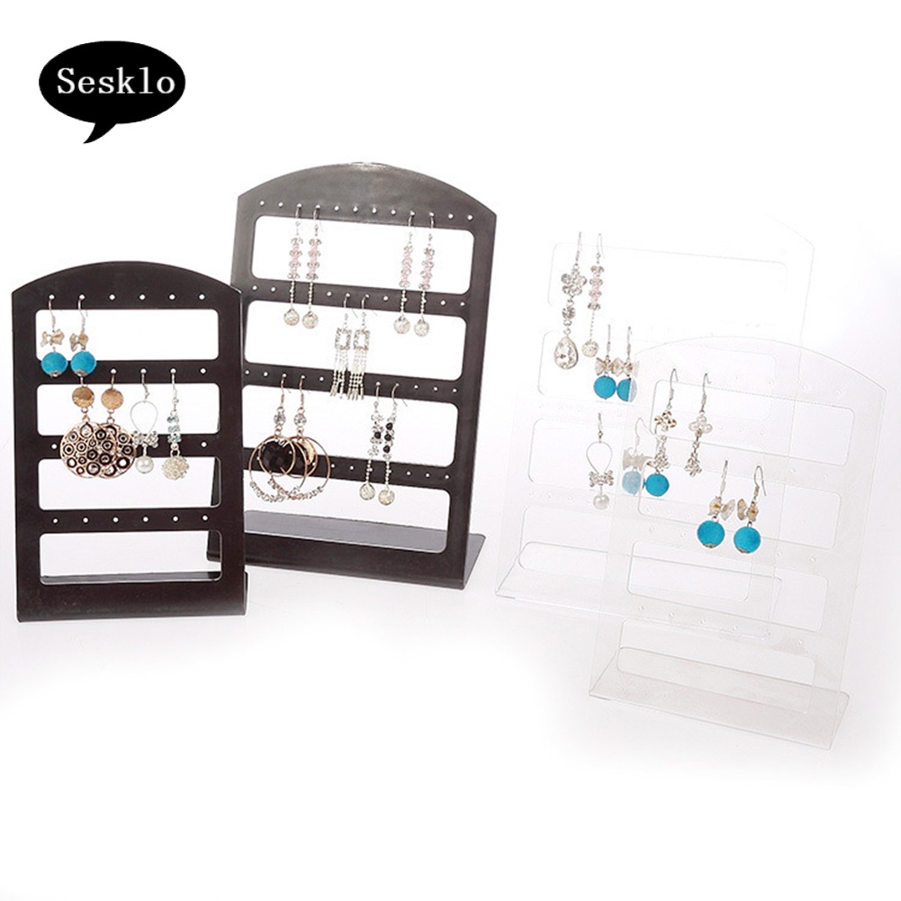 Se Giá Đỡ Trưng Bày Bông Tai Bằng Acrylic 24 / 48 Lỗ Tiện Dụng