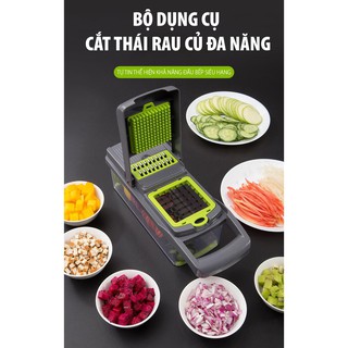 Bộ dập hoa quả NICER DICER nhiều lưỡi kích thước khác nhau l Bộ cắt tỉa rau củ quả đa năng, hỗ trợ thái theo khuôn