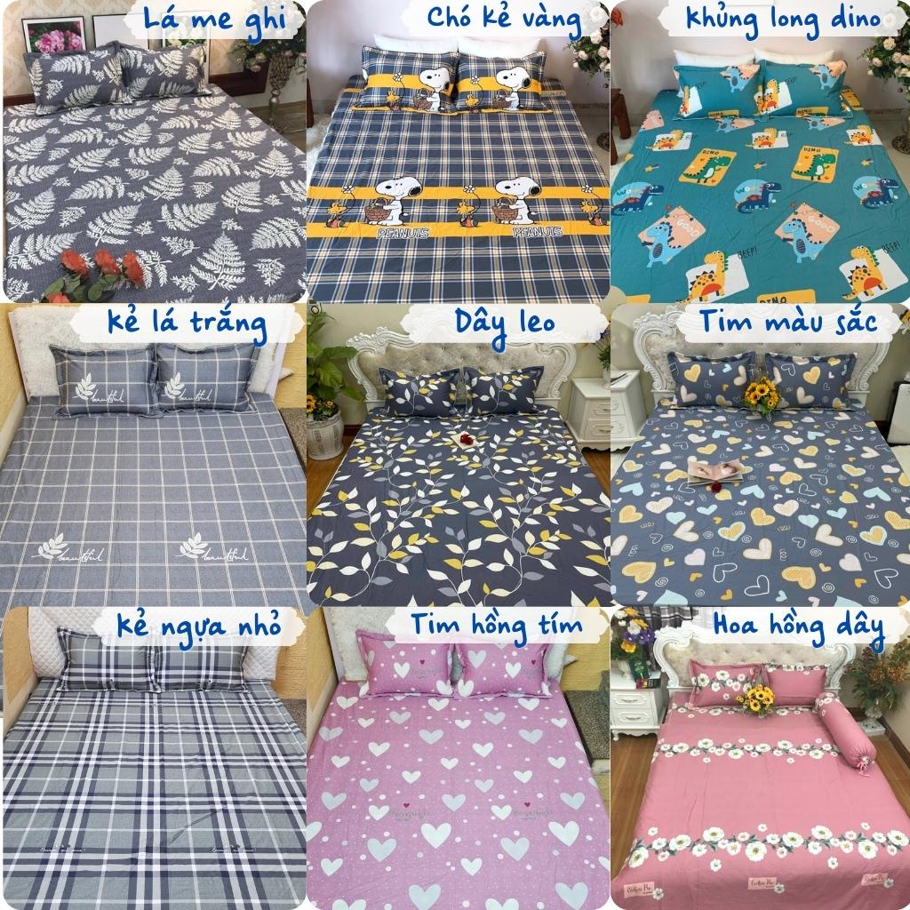Bộ ga gối cotton 100% Dreamhome Ga trải giường bo chun đủ size đệm 1m6 1m8, vỏ gối 45x65 lót bông dày dặn | BigBuy360 - bigbuy360.vn