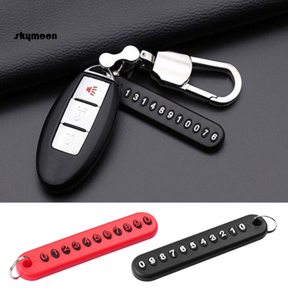 【SKY】 DIY Anti-Lost Phone Number Pendant Car Key Chian Keyring Handbag Hanging Decor