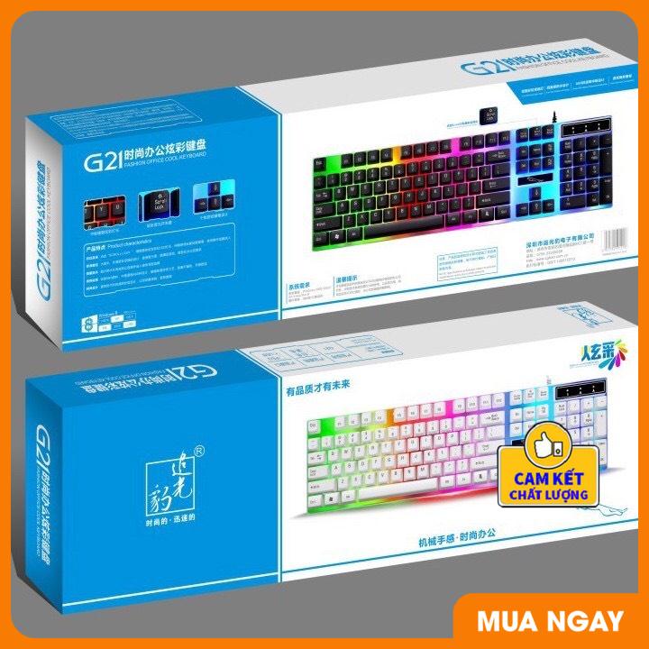 Combo Bàn Phím Và Chuột Giả Cơ Chuyên Game G21 Có Đèn Led 7 Màu Tuyệt Đẹp