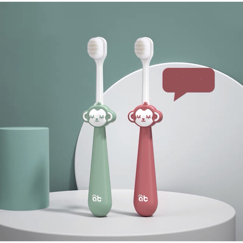 Combo 2 Bàn Chải Đánh Răng Lông Mềm Siêu Mảnh Thiết Kế Hoạt Hình Cho Bé, Shop Bố Sam, An Toàn, Chất Lượng Cao Cấp