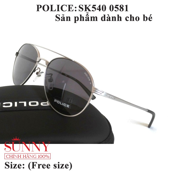 Kính mát thời trang chính hãng nhiều màu Police SK540, thiết kế dễ đeo bảo vệ mắt
