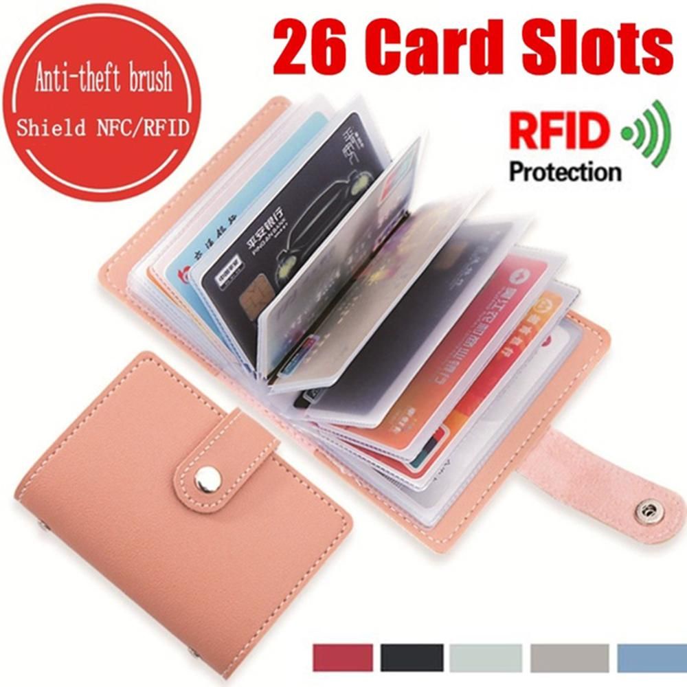 Ví da PU đựng thẻ 26 ngăn đa năng dành cho nam nữ