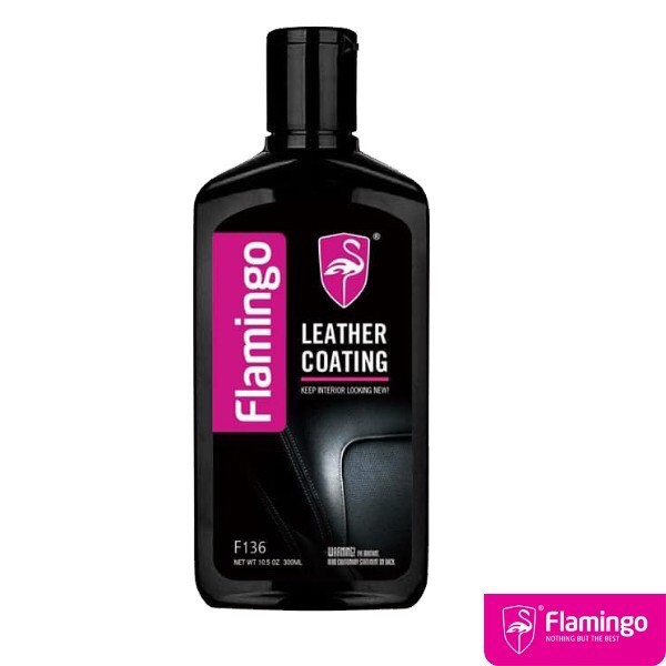 Dung dịch dưỡng da chuyên dụng giúp ghế da luôn mới, chống rạn nứt da Flamingo Leather Coating F136 300ml chamsocxestore