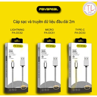 Cáp sạc iphone - cáp sạc lightning - cáp sạc micro - cáp sạc type c - cáp sạc pavareal