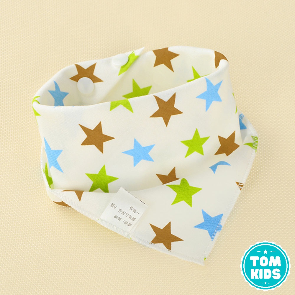 Khăn Tam Giác Quàng Cổ Cho Bé, Khăn Có Cúc Bấm Chất Liệu COTTON Cho Bé Yêu Mã PK-002
