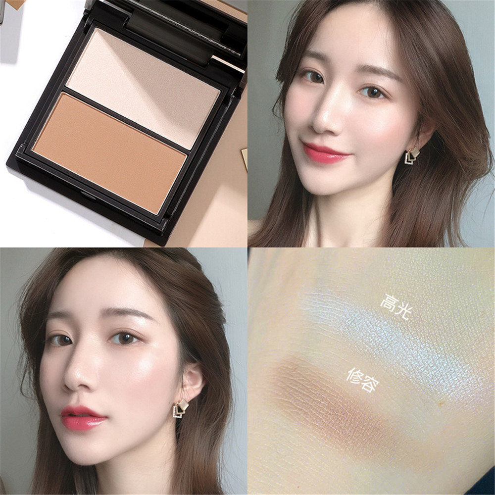 [sweet] woman fashion Two-color Contouring Natural Brightening Nose Shadow Highlight powder plate | BigBuy360 - bigbuy360.vn