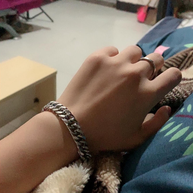 Vòng Tay Thép Titan Phong Cách Hiphop Đường Phố Cá Tính