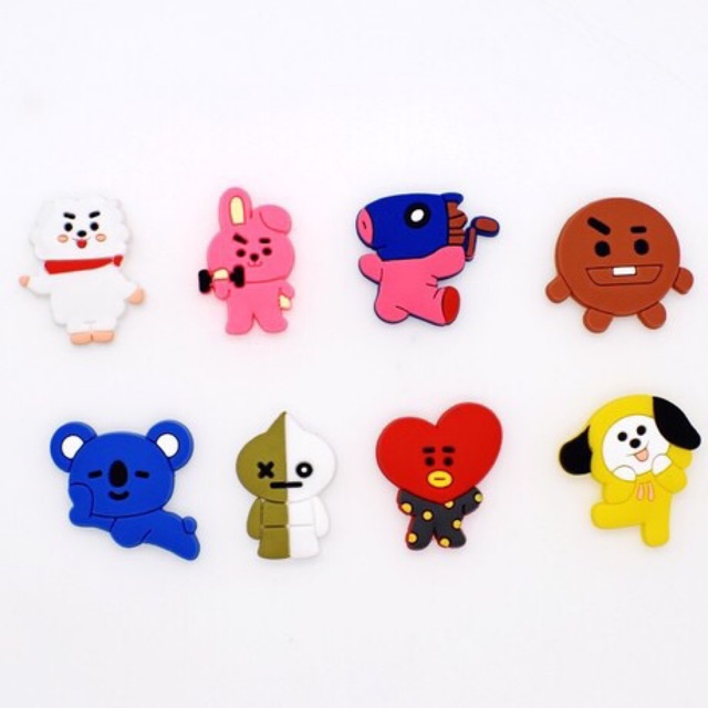 Jibbitz gắn dép crocs mẫu BTS bt21 toàn thân