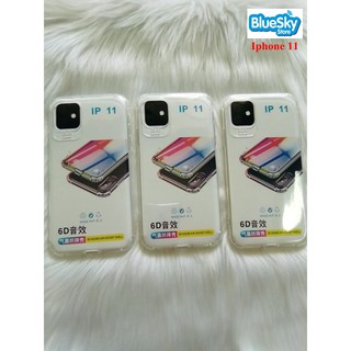 Ốp lưng Iphone 11 chống sốc 4 góc 6D trong dẻo