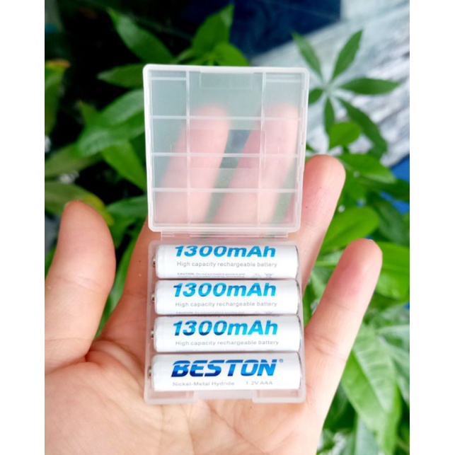 Pin sạc BESTON 1.2V AA AAA và bộ sạc pin BESTON 4 khay C807B găm nguồn trực tiếp 220V dùng micro không dây, đồng hồ,.