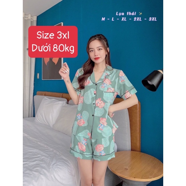 Bộ pijama lụa Quần đùi size to