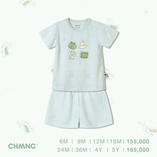 CHAANG Bộ Cộc Cúc Vai Cho Bé Trai và Gái Chất Liệu Cotton Dưới 5 Tuổi
