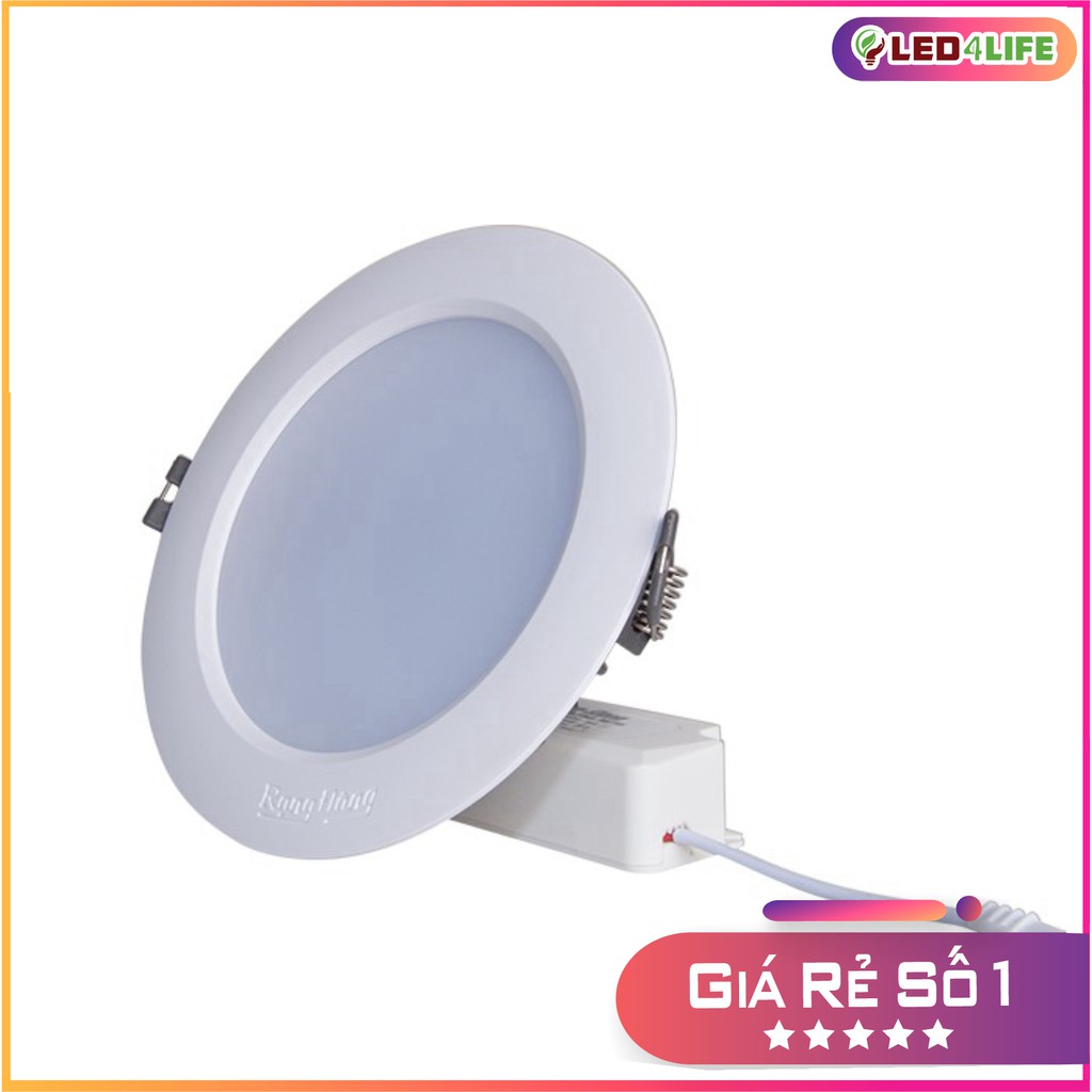 Đèn LED âm trần 5W Rạng Đông - Khoét lỗ 90mm, Vỏ nhôm đúc, cánh tản nhiệt