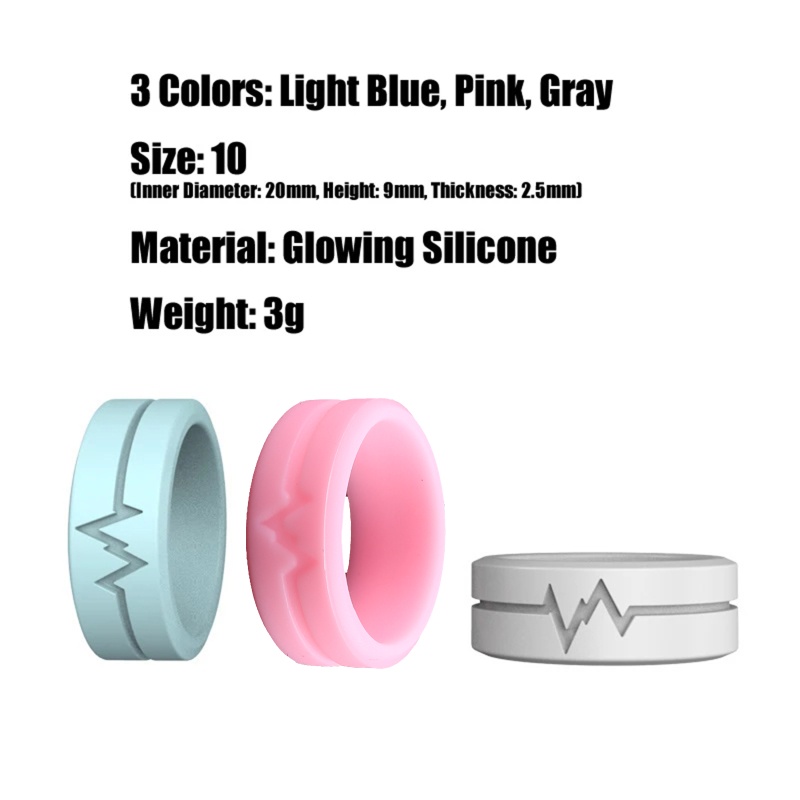 Nhẫn Silicone Phát Sáng Trong Bóng Tối Cho Nữ