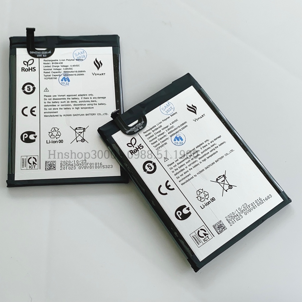 Pin Vsmart Joy3/ Live 4 BVSM-430 Dung Lượng 5000mAh Zin Chính Hãng - Bảo Hành 6 Tháng