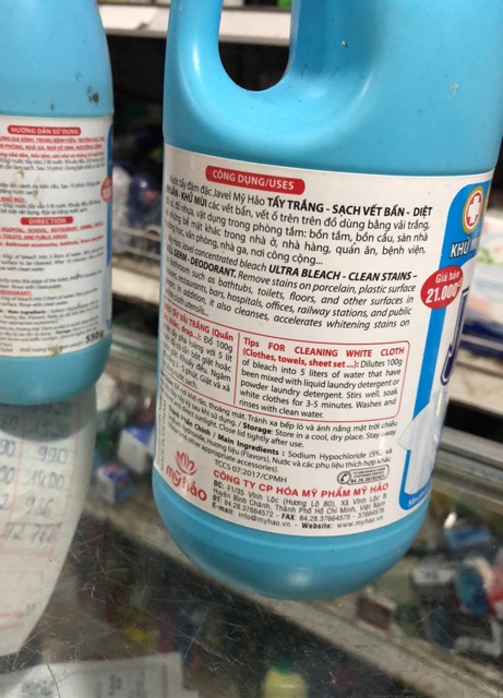 Nước Tẩy Đậm Đặc Javel Mỹ Hảo
