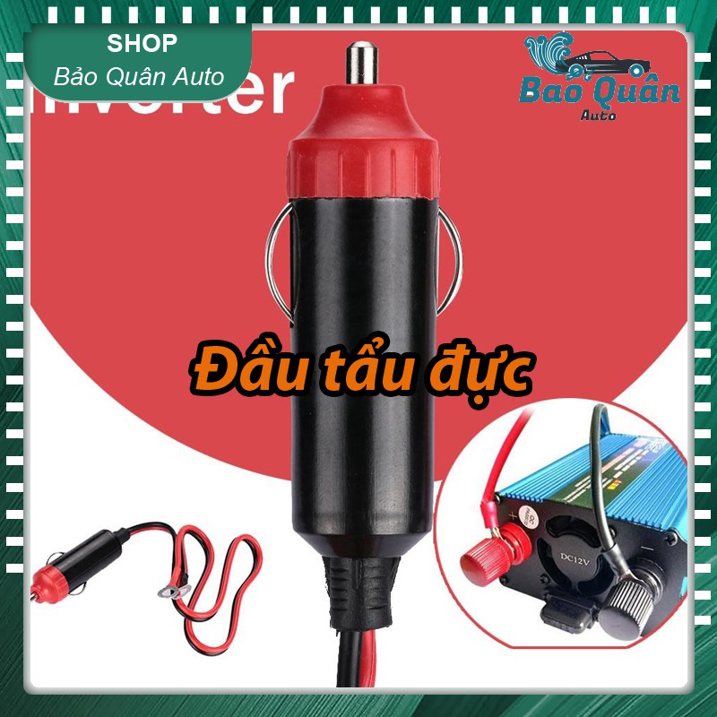 Đầu tẩu đực đấu nối bộ đổi điện Inverter trên ô tô xe hơi (Không cầu chì)