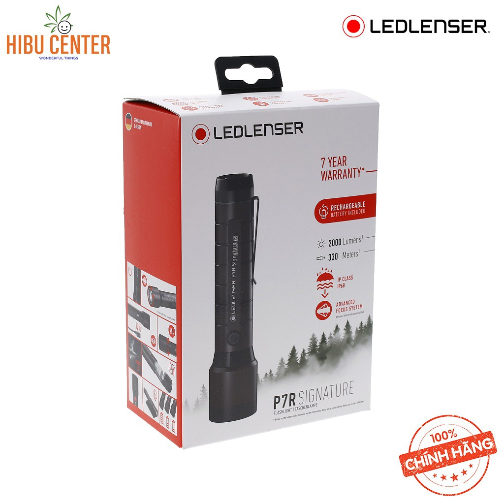 {Phiên Bản Cao Cấp} Đèn Pin LEDLENSER P7R Signature 2000 Lumens Sạc Nam Châm – 4 Chế Độ Sáng – Chính Hãng – HIBUCENTER