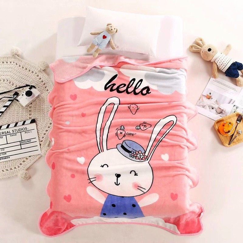 (Loại 1) Chăn tuyết cho bé, chăn nhung mịn thu đông cho bé đi học 1.4m x 1 m, mền cho bé đi học, chăn em bé đi học