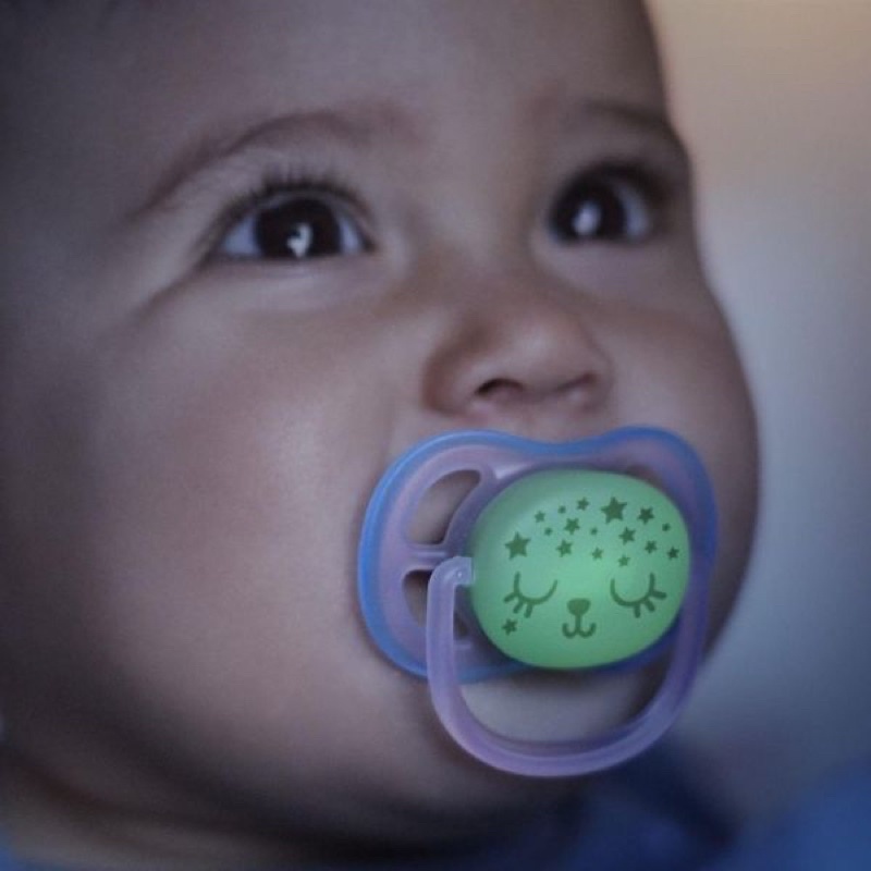 Ti Giả Avent - Kichilachi Ultra Night Ban Đêm, Núm Vú Ngậm Cho Trẻ Sơ Sinh 0-6m  Chống Vâu Chất Liệu Silicone