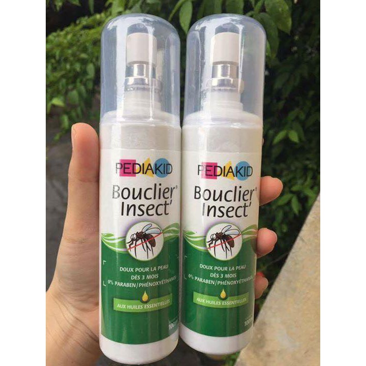 Xịt muỗi côn trùng bảo vệ làn da giảm ngứa cho bé trên 3 tháng tuổi Pediakid Bouclier Insect Spray, Pháp