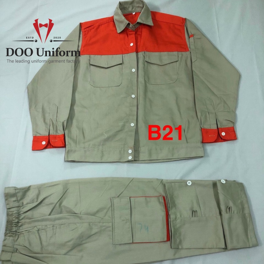 [DOO SAFETY] Bộ đồ bảo hộ nam, chất liệu vải kaki dày dặn