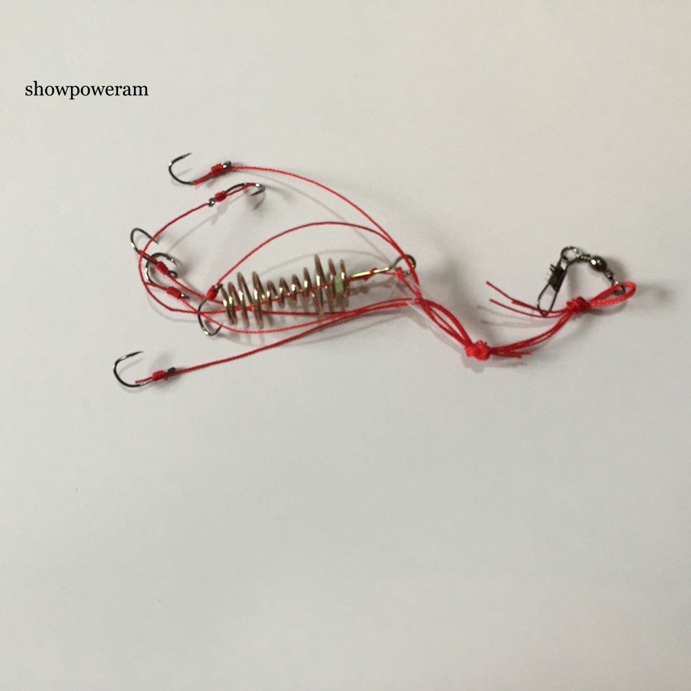 SPAM  4Pcs Explosion Fish Lure Bait String Hook Outdoor Fishing Tackle Tool Accessory