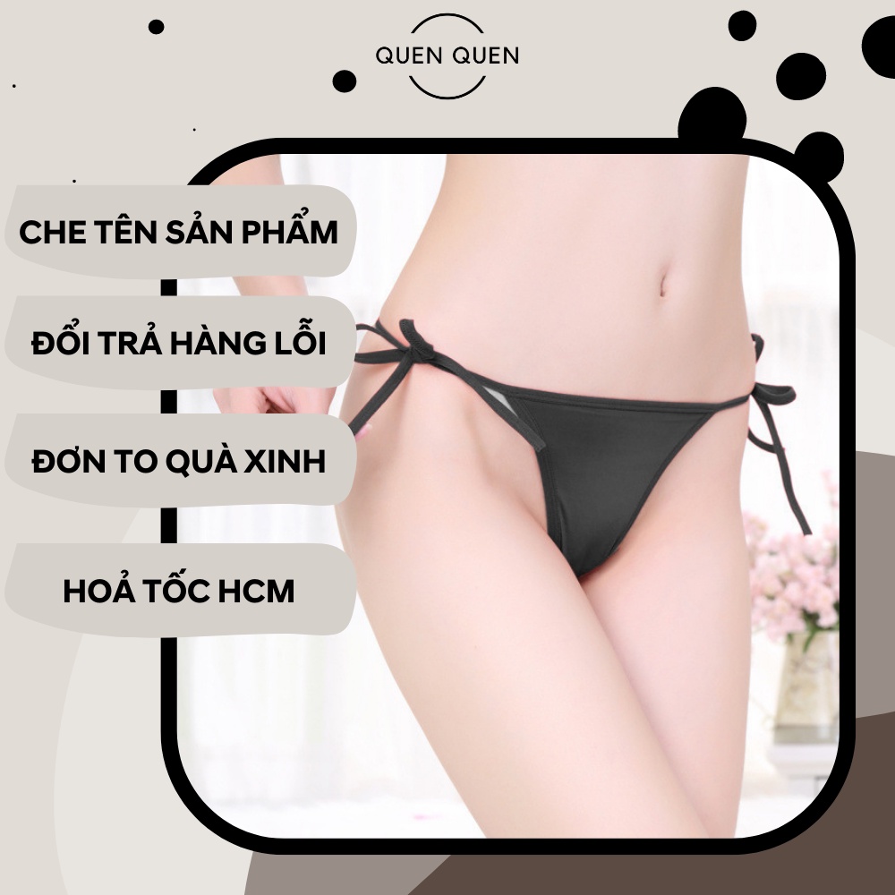 Quần lót nữ QUENQUEN quần lót sexy quần lọt khe cột dây thun co giãn thoải mái QUENQUEN store a0