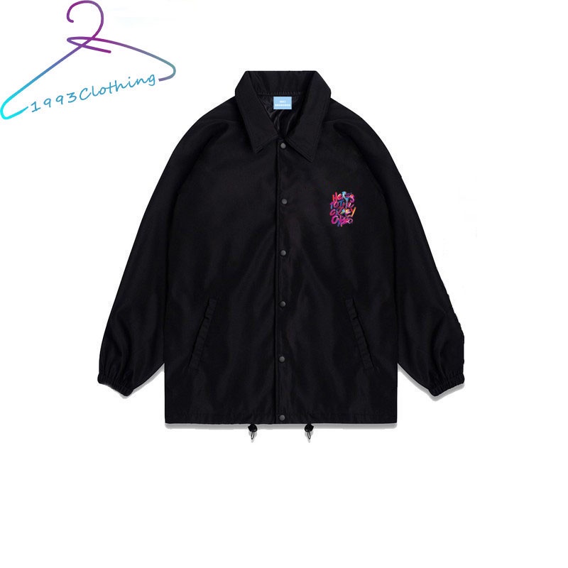 ÁO KHOÁC KAKI NÚT BẤM/ ÁO JACKET ĐEN IN HÌNH HERES ,👚FREESHIP👚,LOCAL BRAND HÀNG VNXK 2 LỚP CHÓNG NẮNG,1993CLOTHINGG