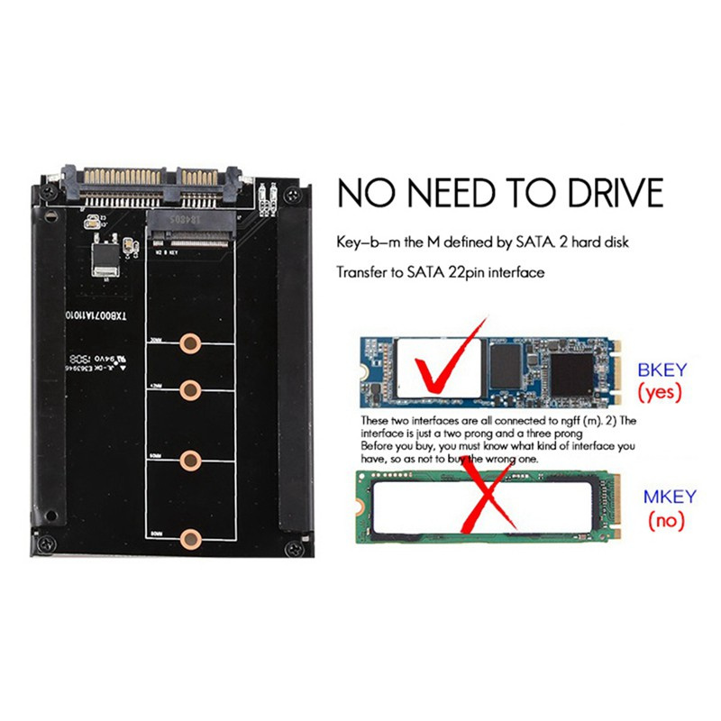 Card Mở Rộng Chuyển Đổi M.2 Sang Sata3.0 22pin Ssd 2.5 Inch Thẻ | BigBuy360 - bigbuy360.vn