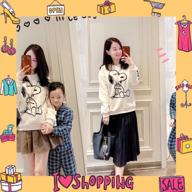 áo nỉ,  ÁO NỈ NỮ MÀU BE BO GẤU CÚN SNOOPY | BigBuy360 - bigbuy360.vn