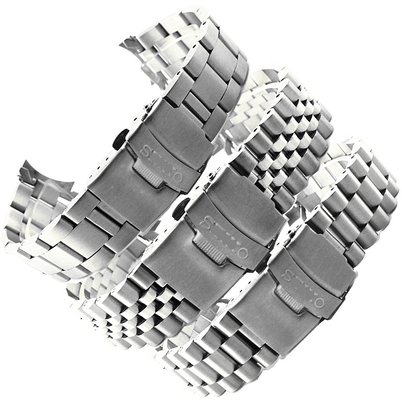 Dây Đồng Hồ Bằng Thép Không Gỉ Đầu Cong 316L Dành Cho Seiko 18 19 20 21 22 23 24mm