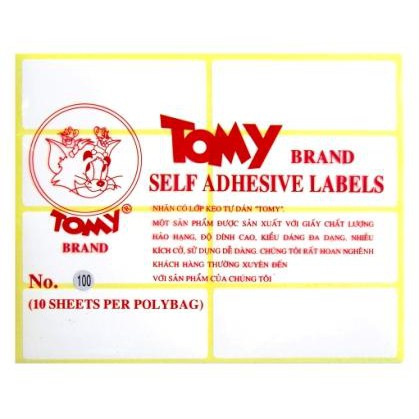 Nhãn Dán Decal Tomy,Nhãn dán TOMY khổ A5 đủ size